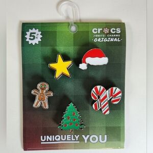 CROCS Jibbitz Walkin In A Winter Wonderland 5-Pack Shoe Charms New